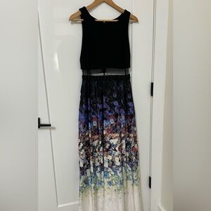 Adam Black Dress with Subtle Silver Logo Detail